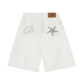 Corteiz Weiße Denim Shorts: Stylische High-Quality Sommer-Kurzjeans für Herren