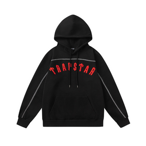Trapstar Irongate Arch Chenille Trainingsanzug – Stilvoller Rot-Schwarz Streetwear Look