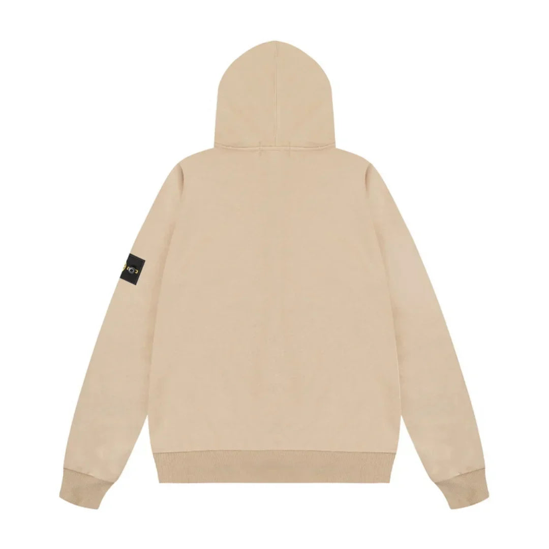 Stone Island Herren Kapuzenpullover Grün – Premium Baumwolle, Ikonischer Kompass-Patch, Urbaner Style