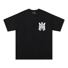 Amiri Designer Logo T-Shirt Herren Schwarz Baumwolle Luxus Streetwear Kurzarm