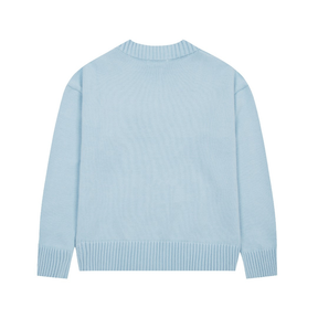 AMI Paris Unisex Merinowolle Strickpullover mit Herz-Logo – Luxuriöser Komfort und Stil