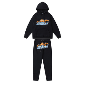 Stylischer Trapstar London Shooters Trainingsanzug Schwarz Orange – Komfort & Streetwear