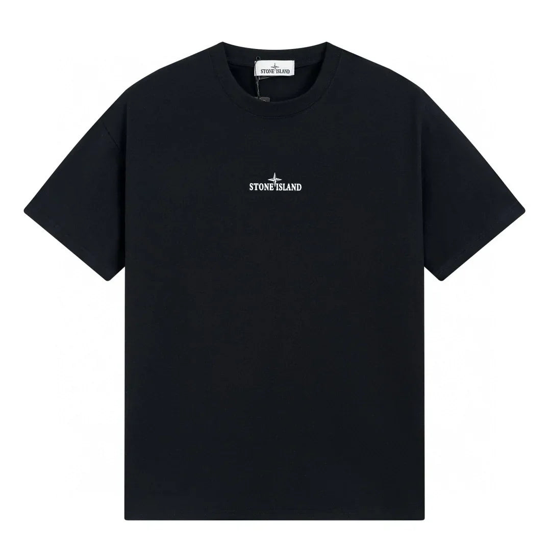 Stone Island Monochrom T-Shirt – Exklusives Baumwoll-Design für Modernen Stil