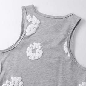 Denim Tears Graues Tanktop: Bequem, Stilvoll, Modern – Hochwertiges Baumwoll-Design