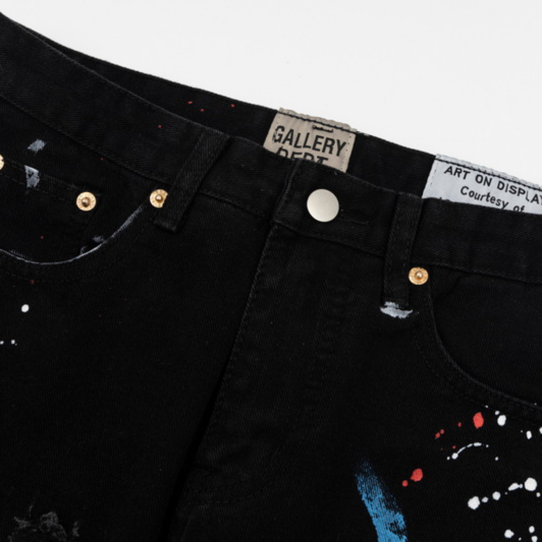 Gallery Dept. Designer-Jeans: Handbemalt, Einzigartig, Streetwear-Meisterwerk für Individualisten