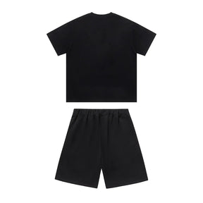 Trapstar Decoded Schwarzes Kurz-Set für Herren - Bequemes Streetwear Sommer-Outfit