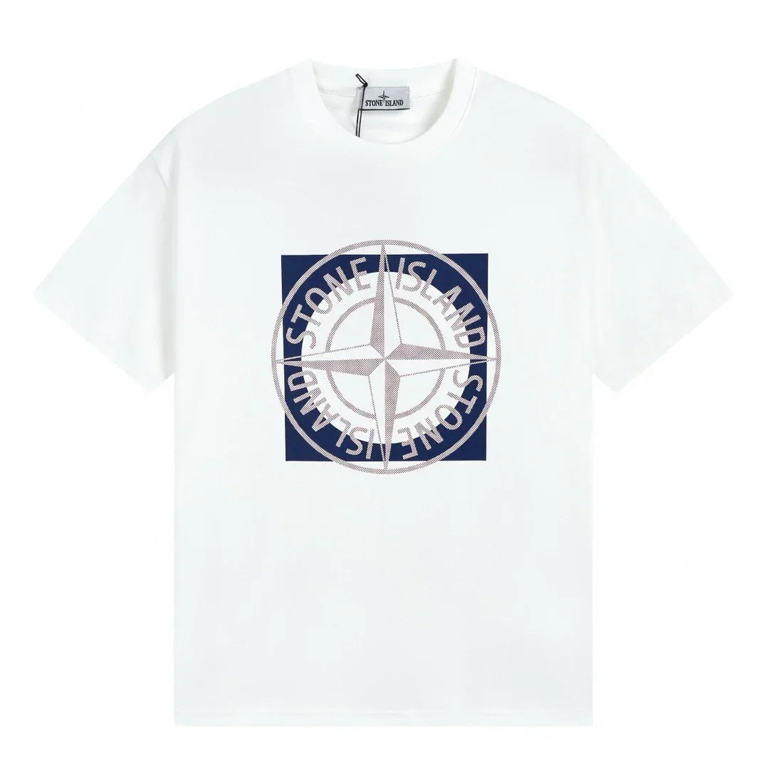 Stone Island Monochrom Herren Baumwoll T-Shirt - Ikonischer Urbaner Stil
