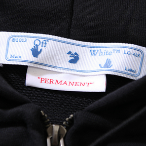 Off-White Luxus Monogramm Hoodie Schwarz Hochwertige Streetwear Unisex Design