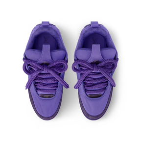 Exklusiver Louis Vuitton Skate Sneaker: Luxuriöses Lila-Blau Design, Premium Leder, Streetwear-Chic