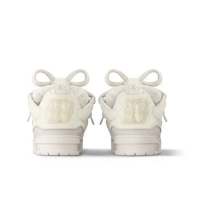 Louis Vuitton Skate Beige Sneaker: Luxuriöser Leder-Mesh Schuh, Stilvoll & Bequem