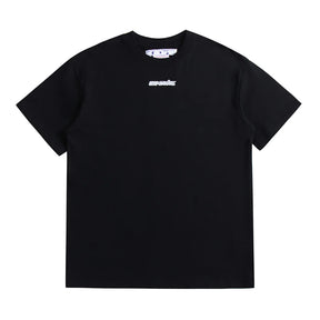 Off-White Monogramm Herren T-Shirt Luxus Streetwear Baumwolle Kurzarm Schwarz Stylisch
