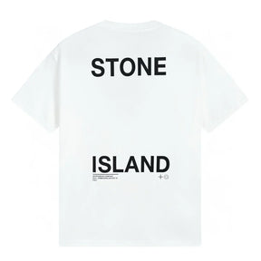 Stone Island Polychromatisches T-Shirt: Innovatives Design, Ikonisches Branding, Premium Baumwolle