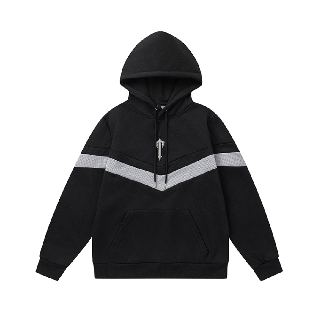 Trapstar Decoded V-Stripe Schwarzer Trainingsanzug: Stylischer Streetwear-Komfort für den Alltag