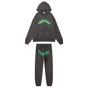 SP5DER Gemütlicher Trainingsanzug: Stylischer Hoodie & Komfortable Hose Streetwear Look
