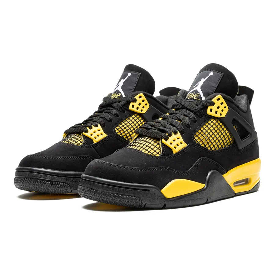 Air Jordan 4 Retro Thunder 2023 Herren Sneaker Schwarz Gelb Ikonisches Design