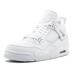 Air Jordan 4 Retro "Pure Money" Sneaker: Ikonischer Weißer Leder-Klassiker für Sammler