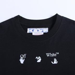 Luxuriöses Off-White Monogramm Baumwoll T-Shirt – Premium Streetwear Kurzarm Oberteil Herren