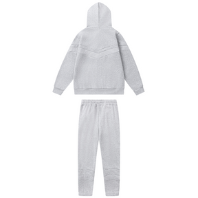 Trapstar Decoded V-Streifen Grau Trainingsanzug Set Hoodie Hose Streetwear Bequem
