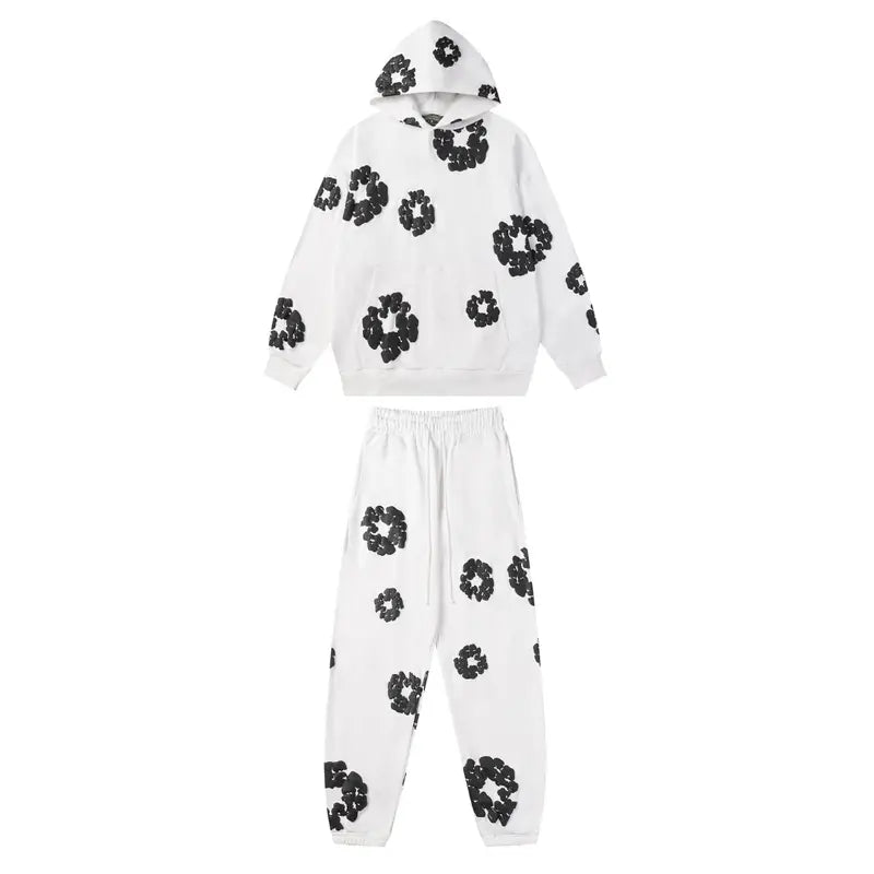 Denim Tears Weißer Loungewear Trainingsanzug: Komfort trifft Streetwear-Stil für Herren