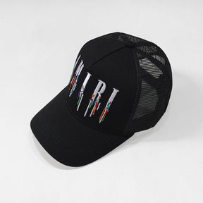 Luxuriöse Amiri Designer Baseballkappe Schwarz – Stilvolle Streetwear Kappe Verstellbar
