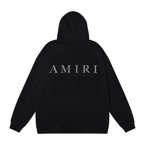 Exklusiver Amiri Silber-Logo Hoodie für Herren – Luxuriöser Streetwear Kapuzenpullover