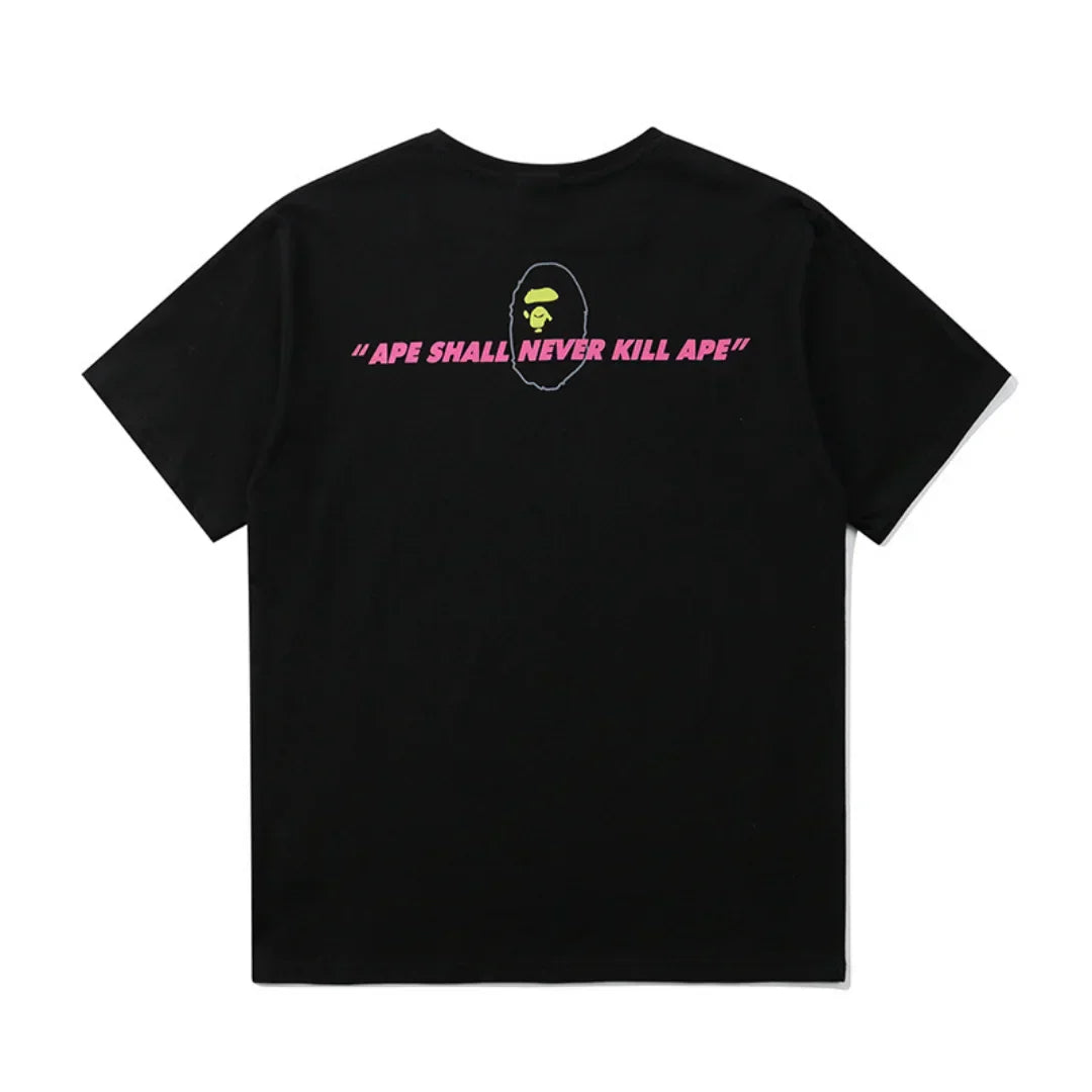 Exklusives BAPE Streetwear T-Shirt: Premium Baumwolle, Stylischer Affen-Print, Komfortabel