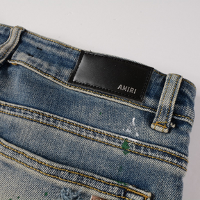 Amiri Distressed Blue Jeans Herren – Luxuriöse Designer Denim mit Rock'n'Roll Flair
