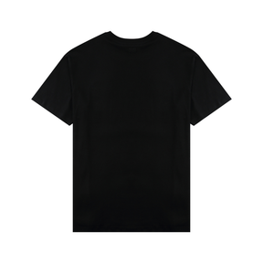 AMI Paris Baumwoll-T-Shirt für Herren, Kurzarm, Herzlogo, Klassischer Schnitt, Schwarz