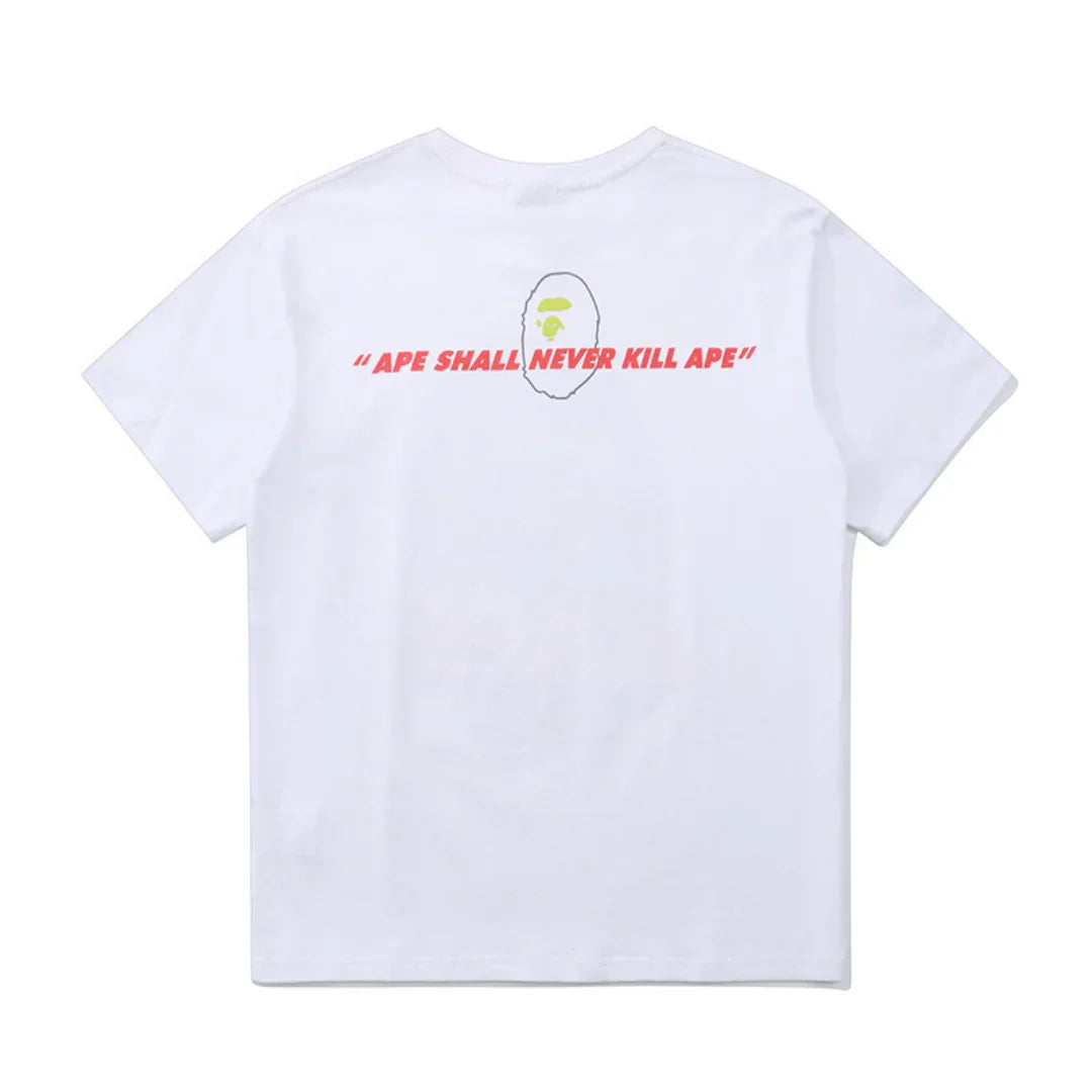 Exklusives BAPE Streetwear T-Shirt: Baumwolle, Kultiges Affen-Logo, Bequem & Stylisch