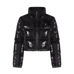 Trapstar Damen Decoded Glänzende Schwarze Kapuzenjacke - Urbaner Streetwear-Style