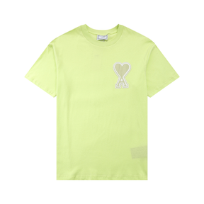 AMI Paris Herz Logo Baumwoll-T-Shirt für Herren – Stilvoll, Bequem, Zeitlos