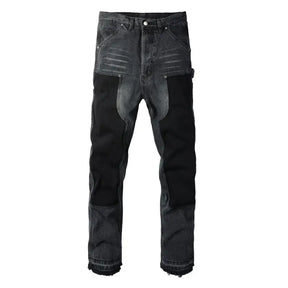 Luxuriöse Amiri Schwarze Patch Schlagjeans für Herren – Premium Designer Denim Style