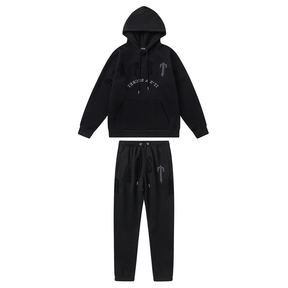 Trapstar Decoded Arch 2.0 Triple Black Trainingsanzug Set für Herren
