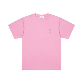 AMI Paris Unisex Baumwoll-T-Shirt mit Herzlogo – Stilvolles Designer-Basic für jeden Anlass
