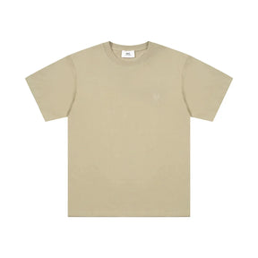 AMI Paris Unisex Baumwoll T-Shirt mit Herz-Logo – Luxuriöser Designer Komfort
