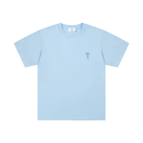 AMI Paris Unisex Baumwoll-T-Shirt mit Herz-Logo, vielseitig, stilvoll, bequem