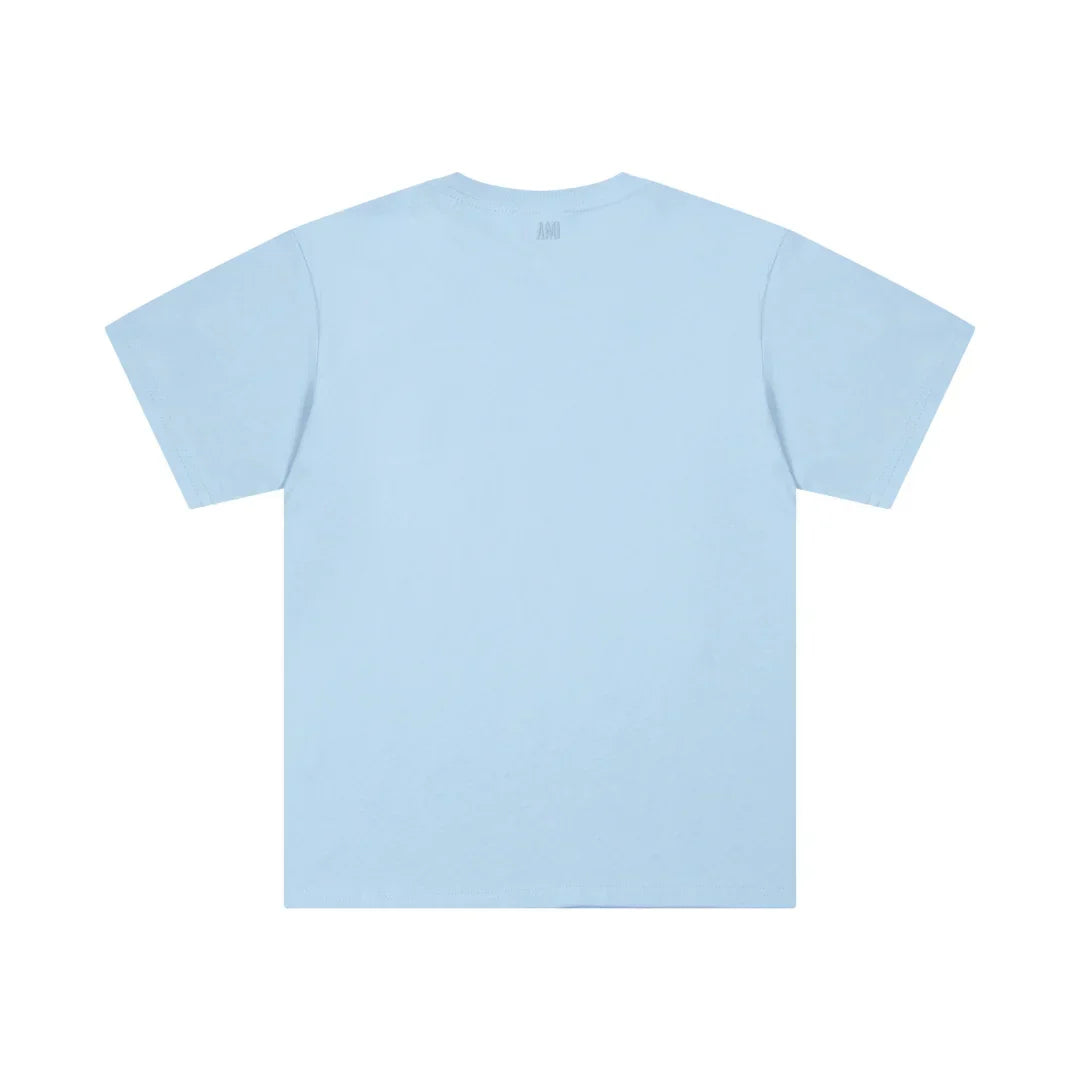 AMI Paris Unisex Baumwoll-T-Shirt mit Herz-Logo, vielseitig, stilvoll, bequem