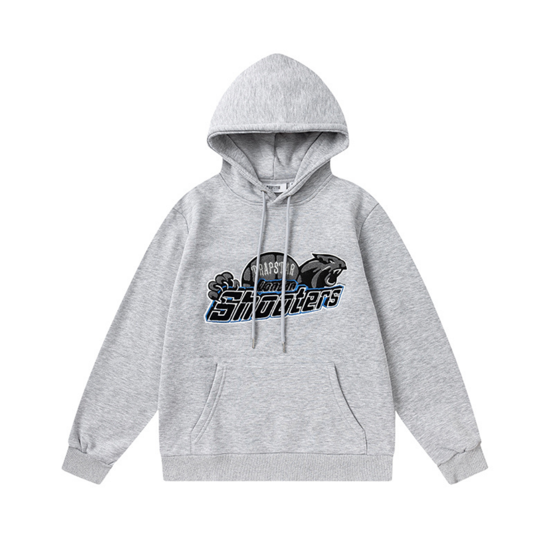 Trapstar Shooters 2.0 Kapuzen-Trainingsanzug Grau-Blau – Stylischer Athleisure Set