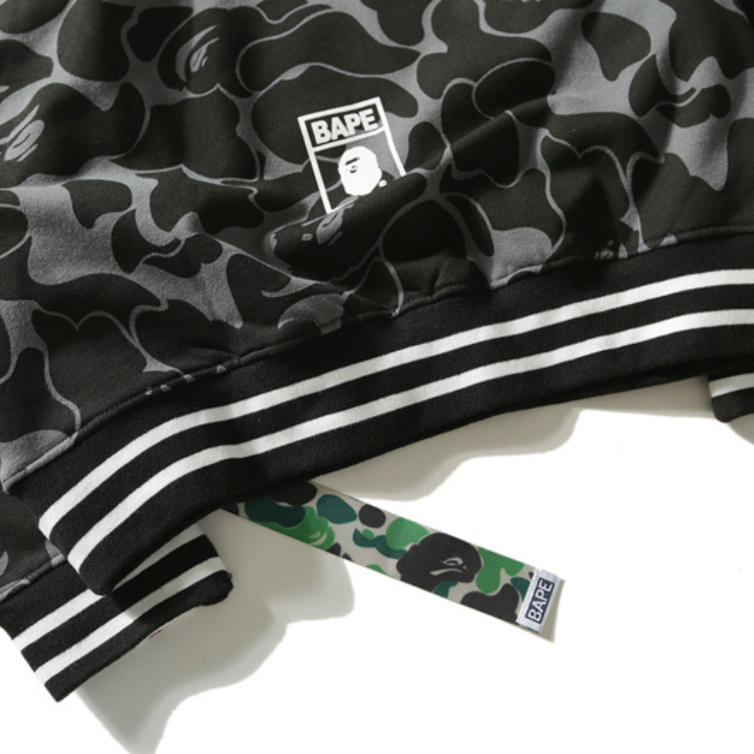 Exklusives BAPE Streetwear Set: Bequemer Hoodie & Stylische Shorts für Herren