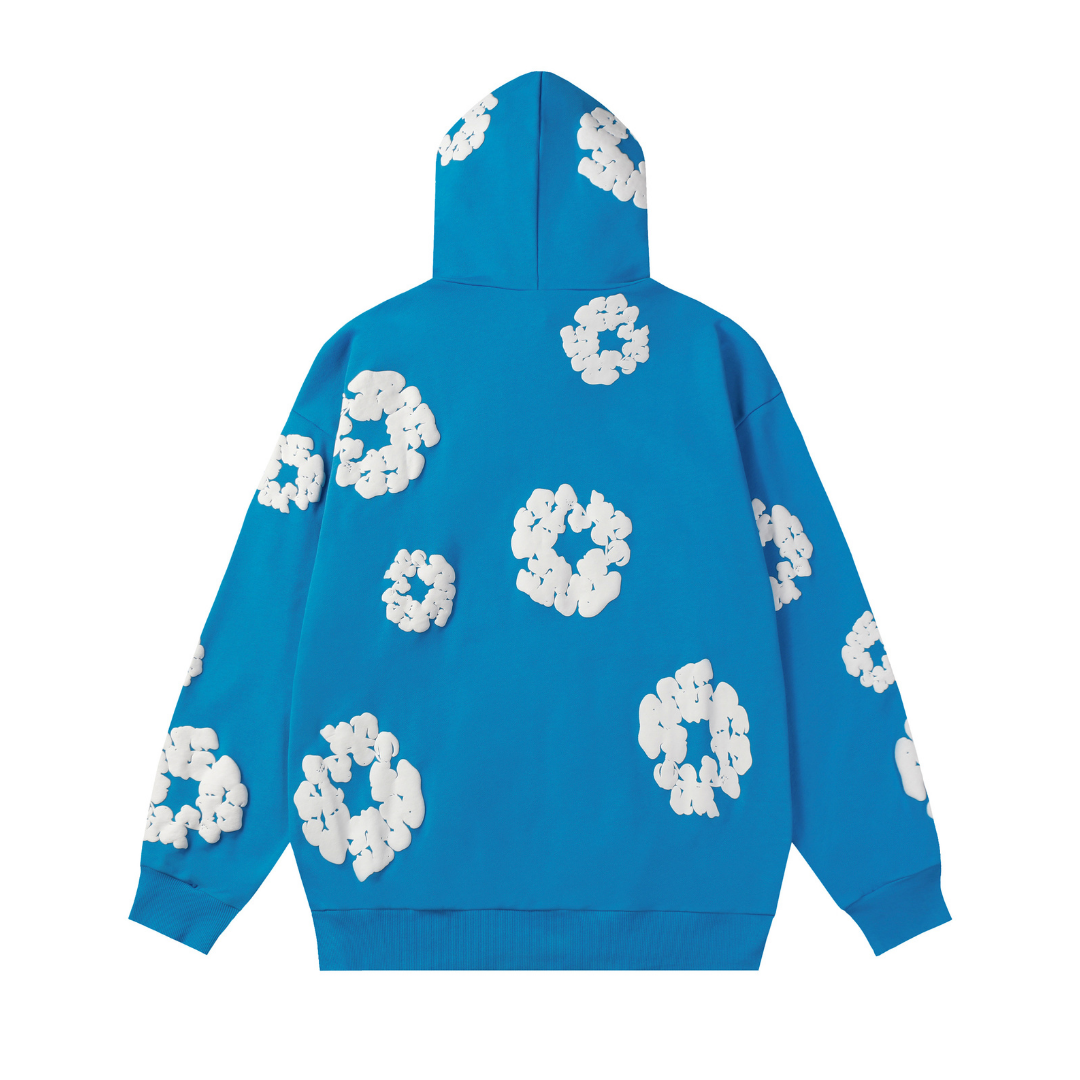 Denim Tears Glänzender Blauer Trainingsanzug: Luxuriös, Bequem, für Stilbewusste