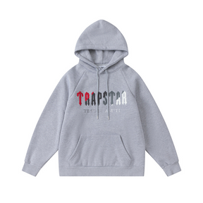 Trapstar Decoded Grauer Trainingsanzug – Stilvoller Streetwear Freizeitanzug mit Logo