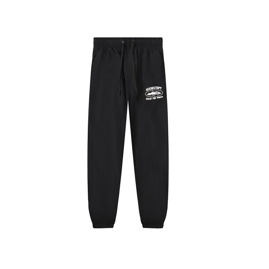 Corteiz Schwarzer Streetwear Trainingsanzug: Exklusives Bequemes Set für Urbanen Stil