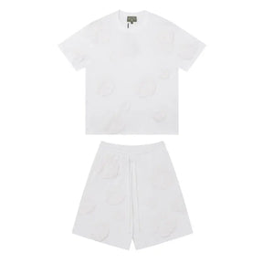 Denim Tears Dreifach Weißes Kurzes Set – Stilvoller Komfort für Herren