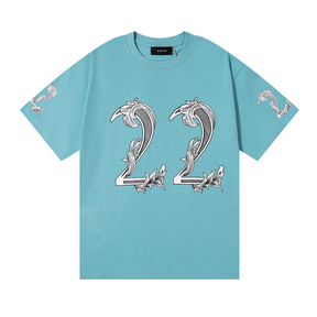 Amiri '22' Herren Luxus T-Shirt: Rock-and-Roll Street Style, Premium Baumwolle, Exklusives Design