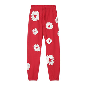 Denim Tears Lebendiger Roter Trainingsanzug – Stilvoller Baumwoll-Streetwear-Anzug für Herren