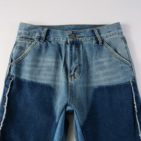 Amiri Blaue Patch Flared Jeans: Luxuriöse Denim-Hose mit Schlag für Herren