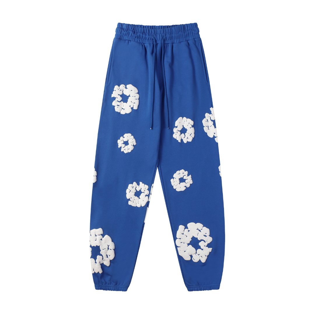 Denim Tears Blauer Baumwoll-Trainingsanzug für Herren – Bequemer Freizeitanzug mit Logo