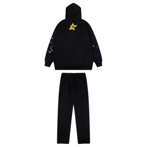 Stylischer SP5DER Spinnennetz Trainingsanzug: Komfortabler Streetwear Jogginganzug für Herren & Damen
