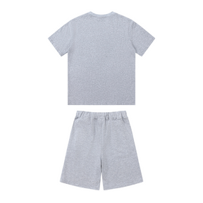 Trapstar Irongate Arch Chenille Shorts Set Grau - Luxuriöser Streetwear Freizeitanzug