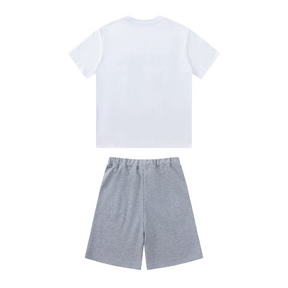 Trapstar Decoded Kurzset Weiß-Rot: Stylisches Streetwear-Outfit für Herren